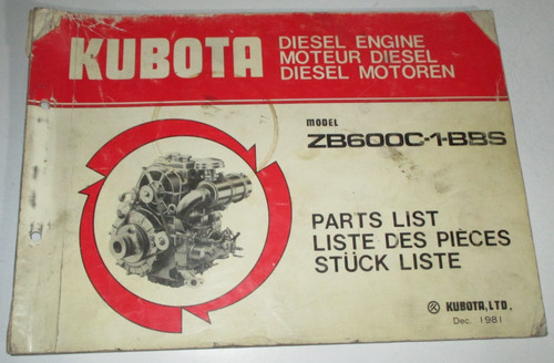 Kubota zb600c bbs elenco - zb600c-1-bbs,